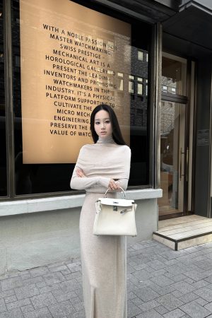 Elegant Temperament Detachable Shawl Imitation Cashmere Knitted Base Dress for Autumn Winter, Chic 90s Inspired Fashion