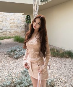 Elegant Vintage Style Knitted Sweater for Spring Autumn - Slim Fit with Artistic Temperament - Perfect for 90s and Y2K Fashion Lovers