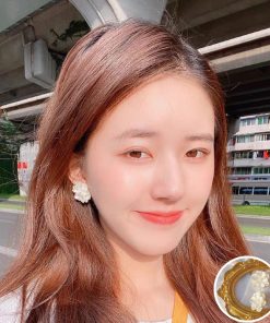 Elegant White Floral Earrings for Women, Vintage French Style Ear Studs, Trendy Spring and Summer Accessories 2025