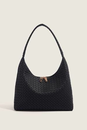 Elegant Woven Dumpling Bag for Women - 2025 High-End Baguette Underarm Tote, Versatile Shoulder Bag, Chic Fashion Accessory