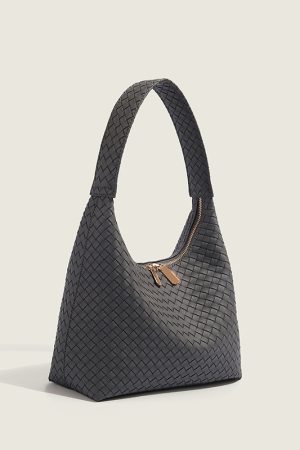 Elegant Woven Dumpling Bag for Women - 2025 High-End Baguette Underarm Tote, Versatile Shoulder Bag, Chic Fashion Accessory