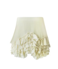 Elf-Inspired Socialite Style Bell Sleeve Off-Shoulder Top Dress with Short Skirt for Women - Trendy 90s Y2K Fashion