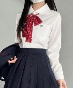 Embroidered Doll Collar Long Sleeve Shirt - Japanese JK Uniform Style, College Wind, Spring Basic Top for Trendy Looks