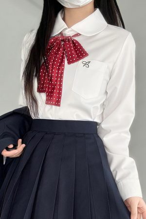 Embroidered Doll Collar Long Sleeve Shirt - Japanese JK Uniform Style, College Wind, Spring Basic Top for Trendy Looks