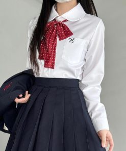 Embroidered Doll Collar Long Sleeve Shirt - Japanese JK Uniform Style, College Wind, Spring Basic Top for Trendy Looks