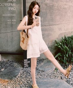 Embroidered French Lace Top and Shorts Set for Women - 2025 Summer Style, Elegant Two-Piece Outfit