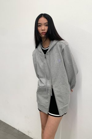 Embroidered Logo Double Zipper Men's Hoodie Sweatshirt - Stylish Urban Wear, Perfect for Streetwear and Casual Outfits