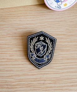 Embroidered Pudding Bear JK Uniform Brooch - British College Style Versatile Fashion Badge Suit Pin Accessory