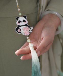 Embroidered Tassel Pendants for Hanfu, Ancient Style Qipao Collar Clips, Cute National Style Accessories for Daily Wear