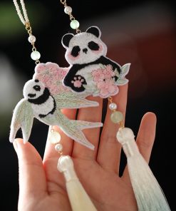 Embroidered Tassel Pendants for Hanfu, Ancient Style Qipao Collar Clips, Cute National Style Accessories for Daily Wear