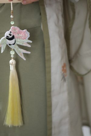 Embroidered Tassel Pendants for Hanfu, Ancient Style Qipao Collar Clips, Cute National Style Accessories for Daily Wear