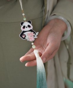 Embroidered Tassel Pendants for Hanfu, Ancient Style Qipao Collar Clips, Cute National Style Accessories for Daily Wear