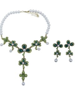 Emerald Tassel Necklace 2025 - Elegant Clavicle Chain for Women, High-End Fashion Accessory for Dresses and Special Occasions