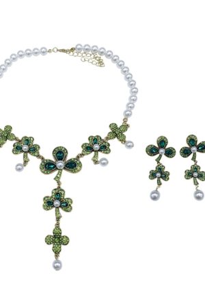 Emerald Tassel Necklace 2025 - Elegant Clavicle Chain for Women, High-End Fashion Accessory for Dresses and Special Occasions