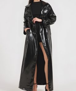 Emo Style Ideas, Girl Aesthetic Outfits - Black Trench Coat