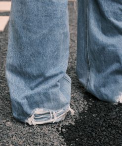 Endless Knife Cut Handmade Distressed Faded Wide-Leg Jeans - Trendy Loose Long Pants for Y2K and 90s Style Fashion