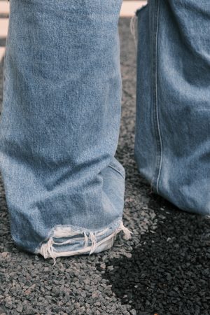 Endless Knife Cut Handmade Distressed Faded Wide-Leg Jeans - Trendy Loose Long Pants for Y2K and 90s Style Fashion