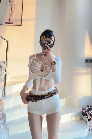 Ethereal Lace Mesh Spliced Cross Strap Vest Bra Lingerie - Exquisite Innerwear for a Beautiful Look