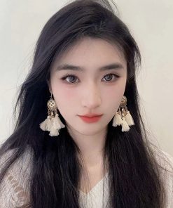 Ethnic Style Retro Tassel Long Earrings for Women - Bohemian Hook Earrings Perfect for Travel and Everyday Wear