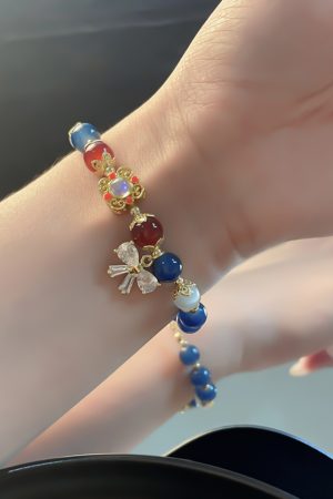 Ethnic Style Star-Style Bracelet with Zircon Bow Beads - Bohemian Temperament Jewelry for Unique Fashion