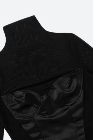 Everyday Fashion Outfits, Tomboy Style Outfits - Baddie Cut Out Sheer Mini Dress