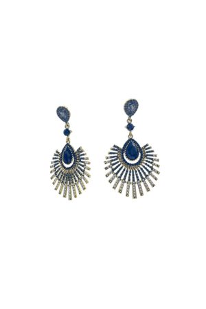 Exaggerated Black and Gold Sunflower Crystal Tassel Earrings - Elegant Two-Color Accessories for 2025 Y2K and European Style