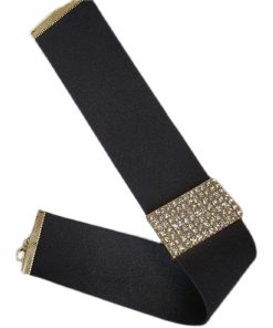 Exaggerated Black Choker Necklace for Women - Trendy Clavicle Chain Neckband, Stylish Neck Accessory for European and American Fashion