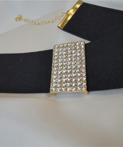 Exaggerated Black Choker Necklace for Women - Trendy Clavicle Chain Neckband, Stylish Neck Accessory for European and American Fashion