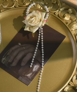 Exaggerated Floral Tassel Earrings for Women - Summer Rose Flower Drop Earrings with Pearl Accents, Trendy Fairy Style