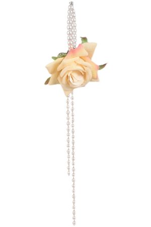 Exaggerated Floral Tassel Earrings for Women - Summer Rose Flower Drop Earrings with Pearl Accents, Trendy Fairy Style
