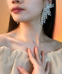 Exaggerated Long Tassel Earrings for Women - 2025 Trendy High-End Light Luxury European American Style