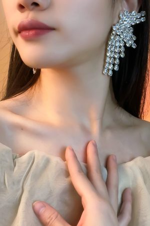 Exaggerated Long Tassel Earrings for Women - 2025 Trendy High-End Light Luxury European American Style