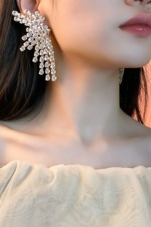Exaggerated Long Tassel Earrings for Women - 2025 Trendy High-End Light Luxury European American Style