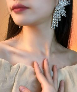 Exaggerated Long Tassel Earrings for Women - 2025 Trendy High-End Light Luxury European American Style