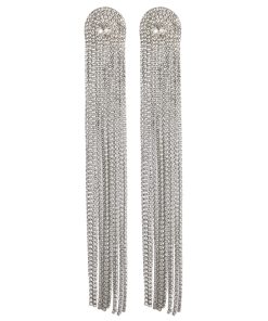 Exaggerated Rhinestone Tassel Long Earrings for Women - Trendy 2025 Drop Earrings - Fashionable European American Ear Accessories