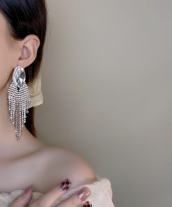 Exaggerated Tassel Earrings - Luxury Long Drop Design, Vintage European & American Style, Personalized Temperament Accessories