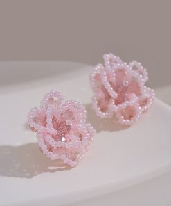 Exaggerated Three-Dimensional Flower Earrings - Unique Fairy Wind Design, Light Luxury Ear Studs for Elegant Style