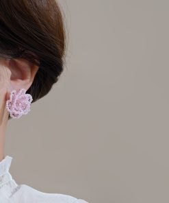 Exaggerated Three-Dimensional Flower Earrings - Unique Fairy Wind Design, Light Luxury Ear Studs for Elegant Style