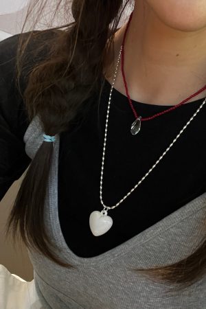 Exquisite 925 Silver Red Agate White Crystal Pendant Necklace for Women - High-End Clavicle Chain, Korean Style Jewelry