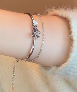 Exquisite Butterfly Bangle Bracelet for Women - Light Luxury High-End Versatile Accessory 2025 Trend