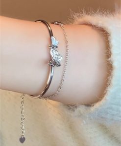 Exquisite Butterfly Bangle Bracelet for Women - Light Luxury High-End Versatile Accessory 2025 Trend