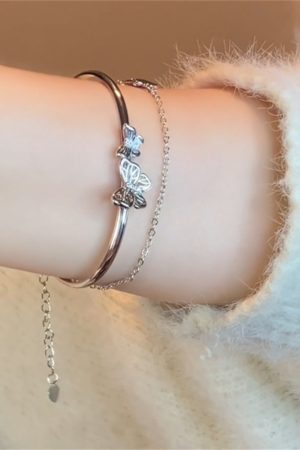 Exquisite Butterfly Bangle Bracelet for Women - Light Luxury High-End Versatile Accessory 2025 Trend