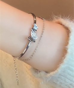 Exquisite Butterfly Bangle Bracelet for Women - Light Luxury High-End Versatile Accessory 2025 Trend