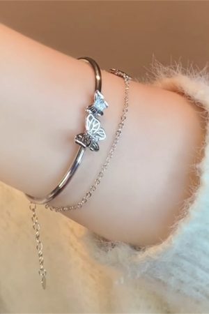 Exquisite Butterfly Bangle Bracelet for Women - Light Luxury High-End Versatile Accessory 2025 Trend