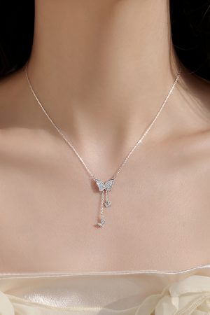 Exquisite Butterfly Tassel Necklace for Women - 2025 New High-End Light Luxury Clavicle Chain Neck Accessory