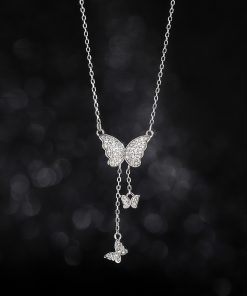Exquisite Butterfly Tassel Necklace for Women - 2025 New High-End Light Luxury Clavicle Chain Neck Accessory
