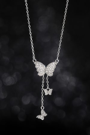 Exquisite Butterfly Tassel Necklace for Women - 2025 New High-End Light Luxury Clavicle Chain Neck Accessory