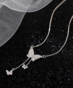 Exquisite Butterfly Tassel Necklace for Women - 2025 New High-End Light Luxury Clavicle Chain Neck Accessory