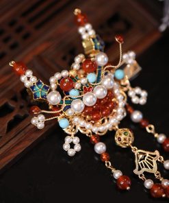 Exquisite Dragon Year Hairpin for Girls, Traditional Chinese Hair Clip, Hanfu Accessories, Vintage National Style Hair Ornament