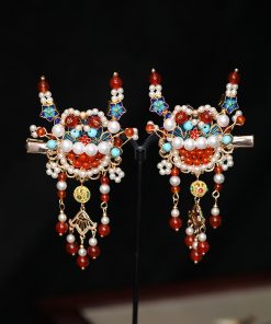 Exquisite Dragon Year Hairpin for Girls, Traditional Chinese Hair Clip, Hanfu Accessories, Vintage National Style Hair Ornament